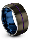 Wedding Rings for Girlfriend Gunmetal Tungsten Bands Her and Him Set Gunmetal - Charming Jewelers