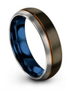Tungsten and Gunmetal Wedding Bands for Men Promise Band for Lady Tungsten - Charming Jewelers