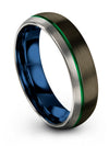 Wedding Gunmetal Ring Tungsten Rings Fiance and Wife Brushed Gunmetal Midi - Charming Jewelers