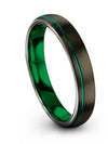 Gunmetal Wedding Bands Her and Girlfriend Womans Tungsten Carbide Bands - Charming Jewelers