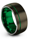 Wedding Ring for Male in Gunmetal Tungsten Rings for Woman&#39;s 10mm Brushed - Charming Jewelers