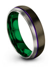 Gunmetal Wedding Sets for Woman Wedding Ring Tungsten Carbide Gunmetal Rings - Charming Jewelers