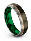 Her and Fiance Bands Wedding Gunmetal Common Bands Solid Gunmetal Mens Ring - Charming Jewelers