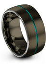 Woman Gunmetal Set Engraved Tungsten Rings for Mens Husband and Fiance Bands - Charming Jewelers