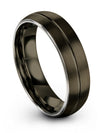 Gunmetal Anniversary Band Sets for Couples Brushed Tungsten Band for Men Female - Charming Jewelers