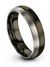 Womans Wedding Ring Dome Gunmetal Brushed Tungsten Gunmetal Bands for Womans - Charming Jewelers