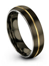 Brushed Female Wedding Band 6mm Tungsten Carbide Band Simple Jewelry Gunmetal - Charming Jewelers