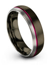 Wedding Gunmetal Ring Sets for Girlfriend and His Tungsten Lady Rings Mid Bands - Charming Jewelers