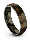 Promise Ring Gunmetal and Copper Exclusive Tungsten Bands Couple&#39;s Bands Female - Charming Jewelers