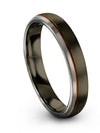 Small Promise Ring Gunmetal Tungsten Lady Wedding Bands Couple&#39;s Band Gunmetal - Charming Jewelers