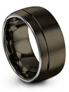 Groove Wedding Ring Womans Tungsten Ring for Couples Promise Band - Charming Jewelers