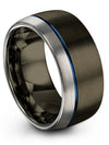 Wedding Ring Sets for Girlfriend and Her in Gunmetal Tungsten Bands Boyfriend - Charming Jewelers