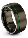 Tungsten Gunmetal Promise Band for Womans Tungsten Bands for Mens Carbide 10mm - Charming Jewelers