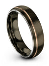 Valentines Day for Grandfather Tungsten Bands Wedding Rings Gunmetal Couple - Charming Jewelers