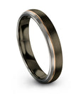 Wedding Bands Sets Wife and Wife Tungsten Gunmetal Wedding Band Gunmetal Finger - Charming Jewelers