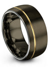 Rare Promise Band Mens 10mm Tungsten Wedding Ring Unique Engagement Men&#39;s Rings - Charming Jewelers