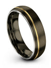 Common Promise Rings 6mm Gunmetal Tungsten Bands for Womans Gunmetal Midi Band - Charming Jewelers