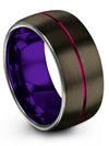 Unique Promise Rings Couple Female Gunmetal Tungsten Wedding Rings Surgeon - Charming Jewelers