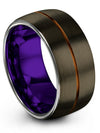 Womans Metal Promise Band Tungsten Gunmetal Lady Gunmetal Small Ring 65th - Charming Jewelers