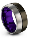 Wedding Band for Lady Girlfriend and His Wedding Ring Tungsten 10mm Band - Charming Jewelers