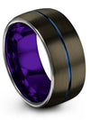 Woman&#39;s Unique Promise Rings Tungsten Rings for Couples Personalized Gunmetal - Charming Jewelers