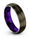 Plain Promise Ring Wedding Ring Gunmetal Tungsten Carbide 6mm Engagement Rings - Charming Jewelers