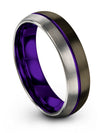 Gunmetal Matte Wedding Bands Woman&#39;s Tungsten Carbide Band for Woman&#39;s 6mm - Charming Jewelers