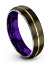 Wedding Sets for Wife and Wife Tungsten Band Boyfriend and Her Brushed Gunmetal - Charming Jewelers
