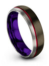 Engraved Gunmetal Wedding Ring for Guy Womans Wedding Ring Tungsten 6mm Twenty - Charming Jewelers