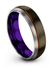 Wife and Girlfriend Anniversary Band Gunmetal Tungsten Band Woman Brushed Best - Charming Jewelers
