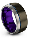 Gunmetal Men&#39;s Wedding Ring Engagement Men Ring for Mens