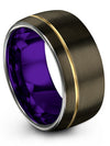 Men&#39;s Gunmetal Awesome Rings Band Promise Rings Gifts for Mother&#39;s Day - Charming Jewelers