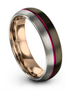 Tungsten Promise Ring for Man Gunmetal Tungsten Carbide Rings Gunmetal Ladies - Charming Jewelers