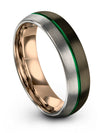 Tungsten Carbide Promise Band Bands Gunmetal Green Tungsten Rings Unique - Charming Jewelers
