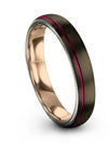 Gunmetal and Gunmetal Wedding Ring for Men&#39;s Tungsten Father Rings Promise - Charming Jewelers