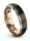 Man Wedding Bands Gunmetal Engraved Ladies Tungsten Engagement Ladies Rings - Charming Jewelers