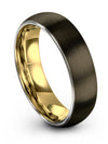 Man Gunmetal Wedding Band Sets One of a Kind Wedding Ring Simple Bands Band - Charming Jewelers