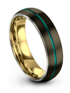 Wedding Band for Mens Small Wedding Bands Gunmetal Tungsten Carbide 6mm - Charming Jewelers