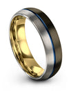 Gunmetal Plain Promise Band Tungsten Band Brushed Small Dome Bands Gunmetal - Charming Jewelers