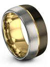 Gunmetal Wedding Bands Sets for Boyfriend Gunmetal Tungsten Engagement Men&#39;s - Charming Jewelers