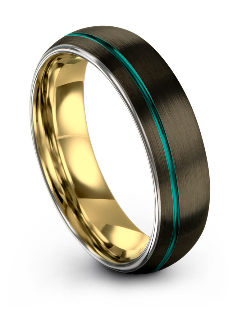 Tungsten Carbide Anniversary Ring Gunmetal Tungsten Ring