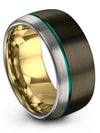 Tungsten Wedding Ring Gunmetal Man Ring Tungsten Gunmetal Dome Simple - Charming Jewelers