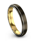 Gunmetal Jewelry Male Promise Band Tungsten Promise Ring Male Engagement Bands - Charming Jewelers