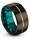 Personalized Womans Wedding Ring Common Tungsten Rings Gunmetal Jewelry Set - Charming Jewelers