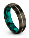 Gunmetal Set Polished Tungsten Bands Gunmetal Band for Female 6mm 60th - - Charming Jewelers