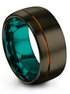 Wedding Guy Gunmetal Rings Dainty Ring Gunmetal Band for Female Engraved Gifts - Charming Jewelers