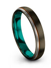 Modern Wedding Rings Mens Gunmetal Copper Tungsten Wedding Ring Simple - Charming Jewelers
