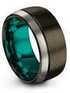 Gunmetal Unique Woman Wedding Bands Tungsten Bands for Husband Matching Band - Charming Jewelers