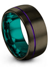 Wedding Band for Male Dome Cut Tungsten Band for Womans 10mm Brushed Engagement - Charming Jewelers