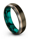 Man Simple Wedding Ring Ladies Ring with Tungsten Gunmetal Metal Rings Guys - Charming Jewelers